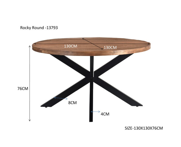 Rocky Round Spider 130cm | Livingfurn