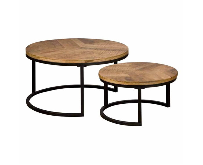 Salontafelset Viola rond - naturel | Tower Living
