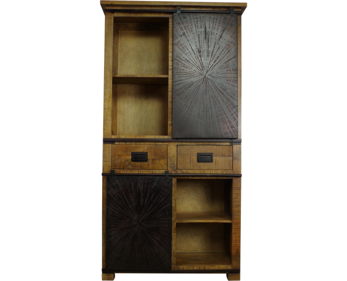 Kabinet kast Bradley mangohout - 100x42x190 cm