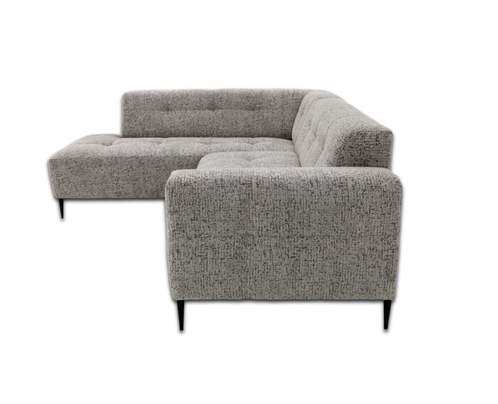 Hoekbank Viano Links stof Bella 55 Taupe Grijs gem&ecirc;leerd -  255x200x84 cm - modern