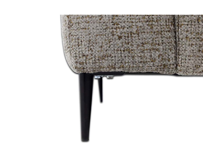 Hoekbank Viano rechts stof Bella 15 Donkergrijs gem&ecirc;leerd - 255x200x84 cm - modern