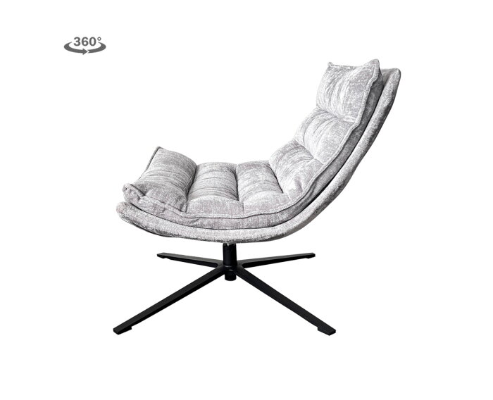 Venice Fauteuil - fabric BMG804 light grey (draaibaar)