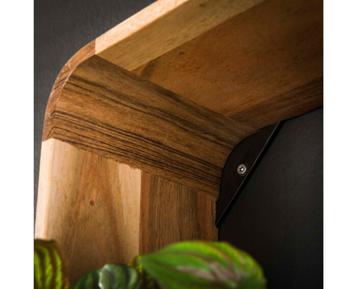 Wandschap set/3 vierkant - Massief acacia naturel