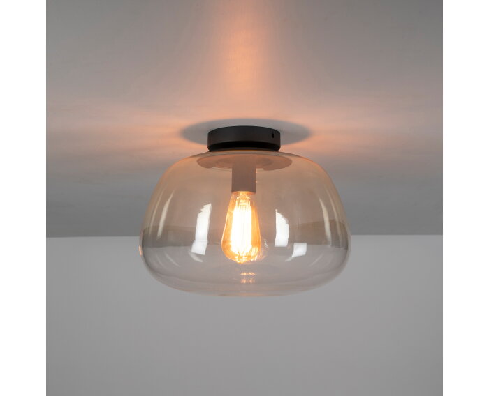 Plafondlamp Pulse Shaded 1L - Amber glas