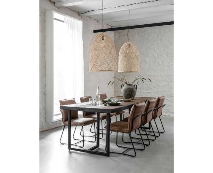 Dining table Criss Cross rectangular,78x240x100 cm, mixed wood