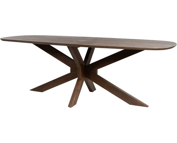 Eettafel Capricorn Deens ovaal Acacia 160x90 cm - Bruin - Houten onderstel