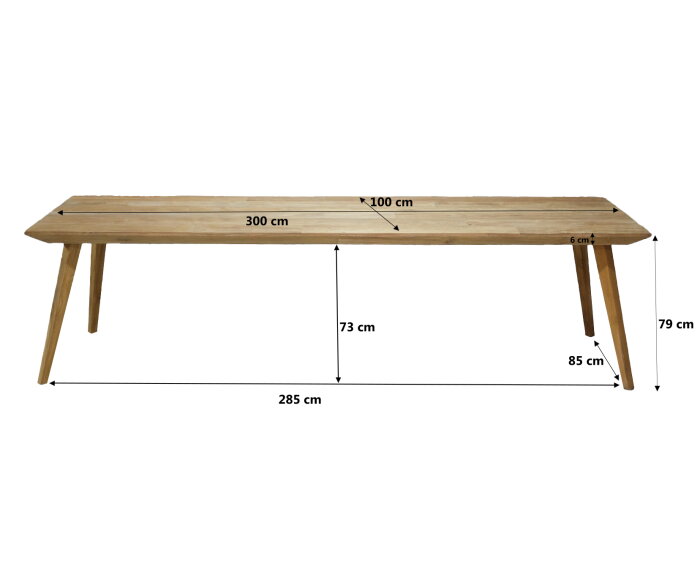 Eettafel Tomar 300 cm | Livingfurn