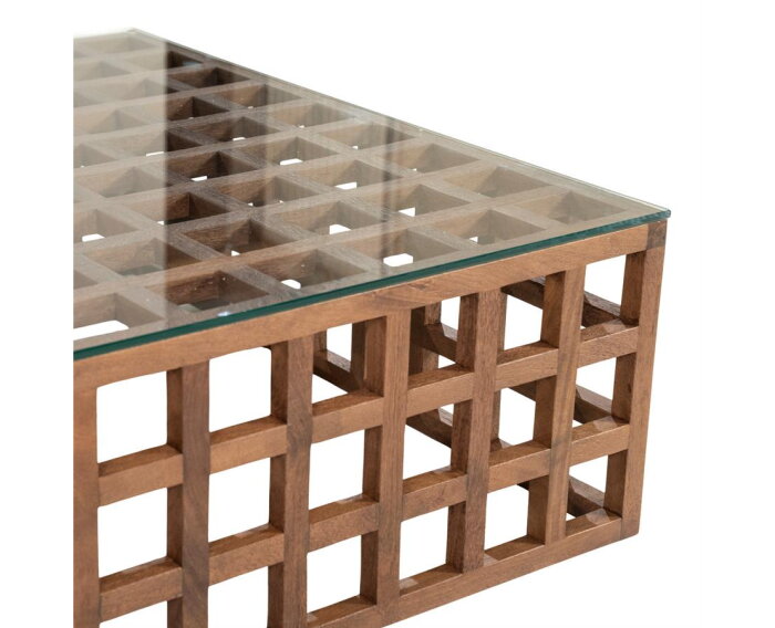 Salontafel Heras 90x90cm - bruin | Eleonora