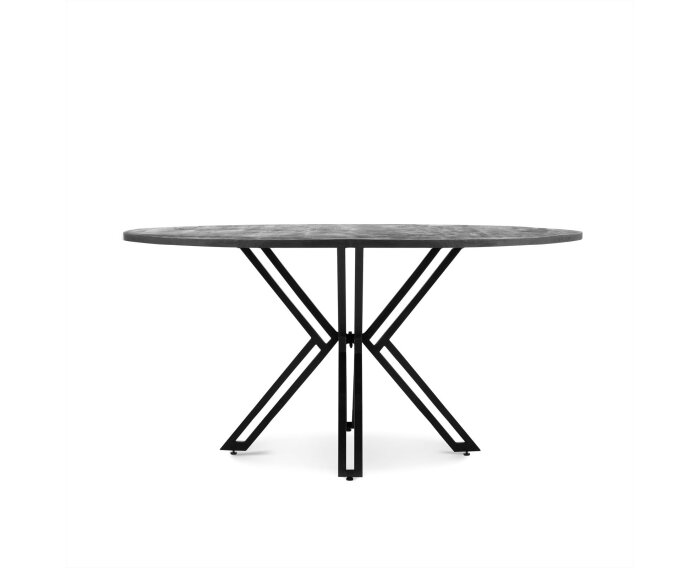 Ronde Eettafel Yana mangohout 120 cm - Zwart