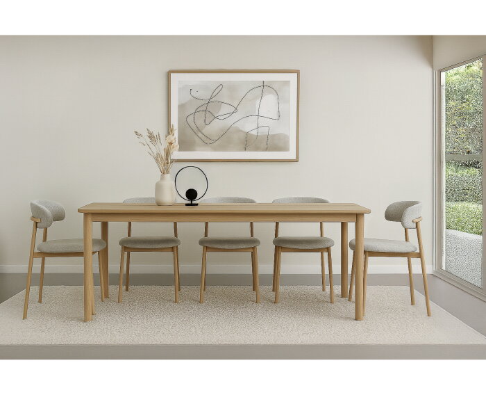 Eetkamerstoel Micah Hush oak - naturel - Japandi