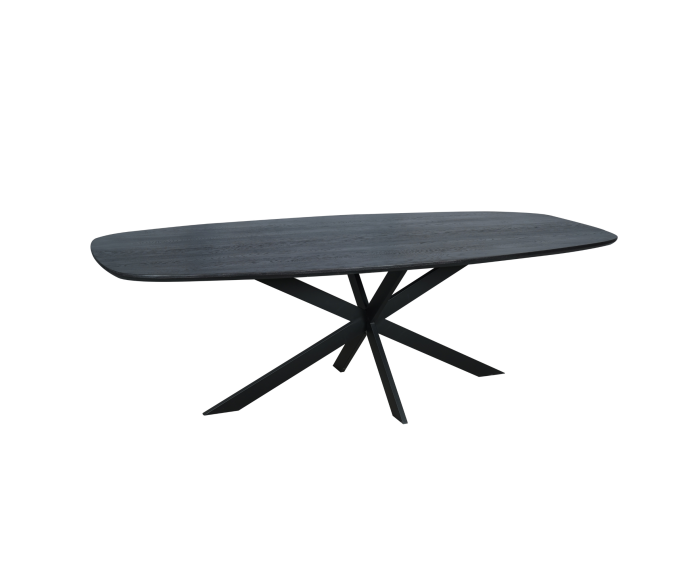 Eiken eettafel Ferris | Deens Ovaal 200 cm | Zwart