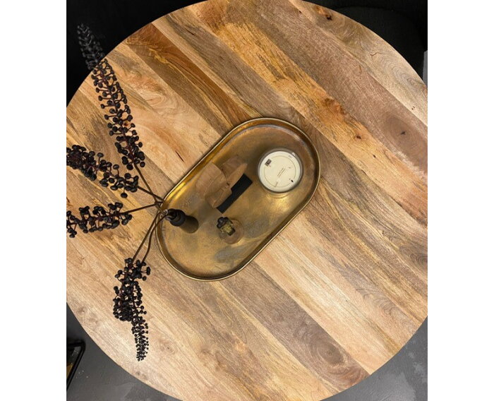 Eettafel Kenyi mangohout 130 cm - Natural | Meubelplaats