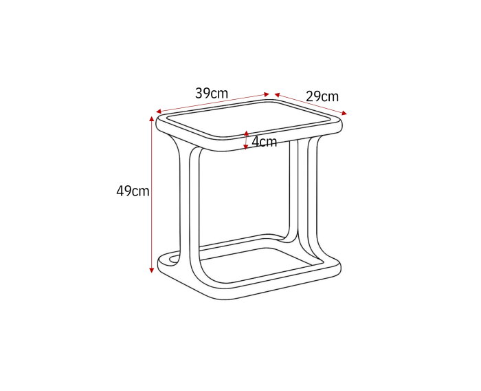 Bijzettafel Arvid Bruin Travertin 58 cm
