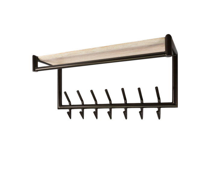 Kapstok Terra roede-hoedenplank - Melamine travertine