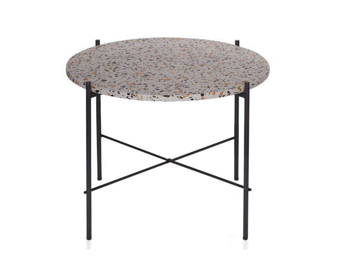 Vayen Bijzettafel Terrazzo Grijs 49x63x63 - WOOOD Exclusive