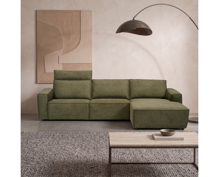 Hoekbank Domburg - Taurus Thyme - Chaise longue rechts - 318x166 cm