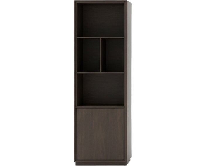 Bellagio Cinewall - Tv-boekenkast - Eikenfineer - Dark chocolate bruin - 300x42x215 cm