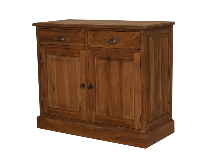 Dressoir 2 deurs - 100x45x85- Naturel - Teak