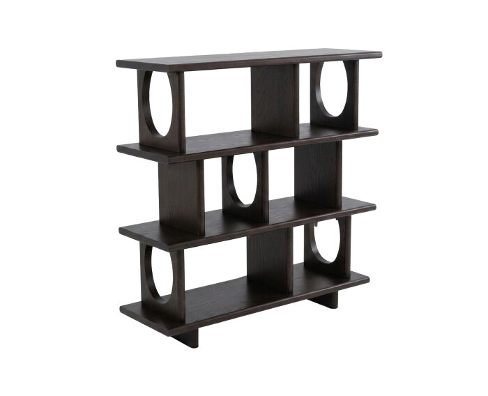 Boekenkast Flow eikenhout H113 CM - Espresso