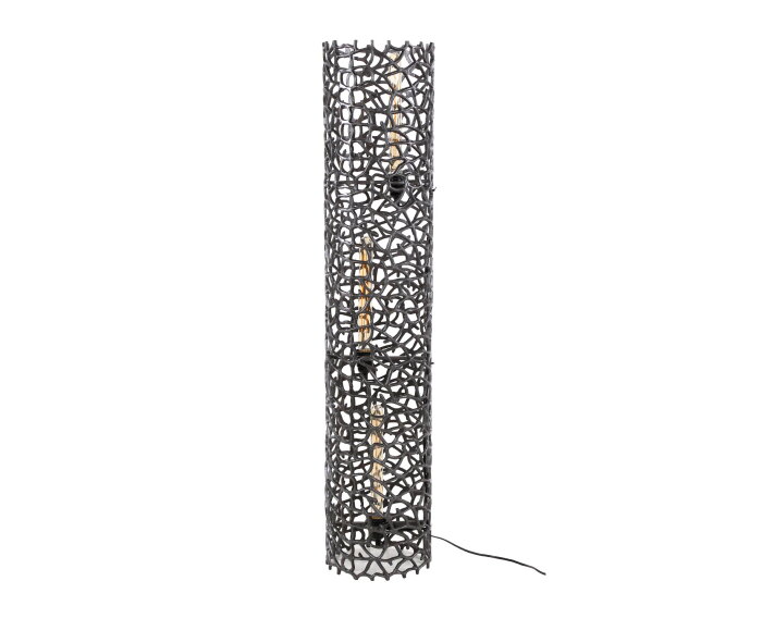Vloerlamp  &Oslash;25 weaver cylinder XL - Zwart nikkel