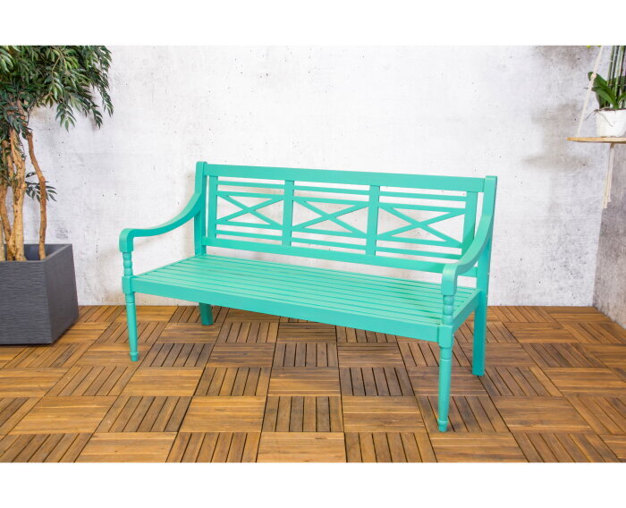 Louis 3-seater bench turquoise FSC 100%