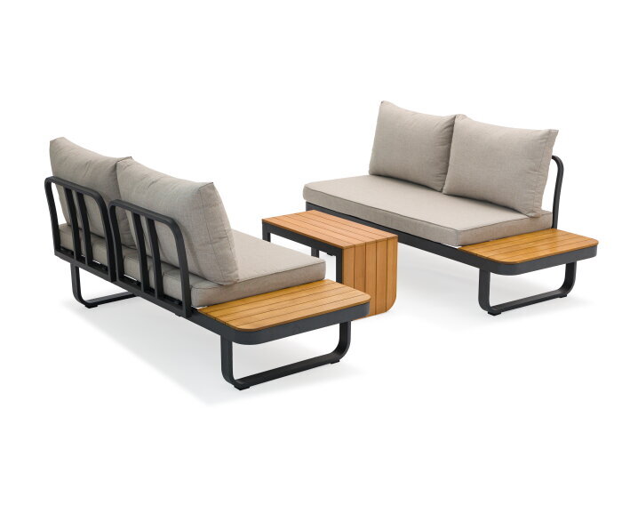 Samos alu.multifunct.loungeset taupe FSC 100%