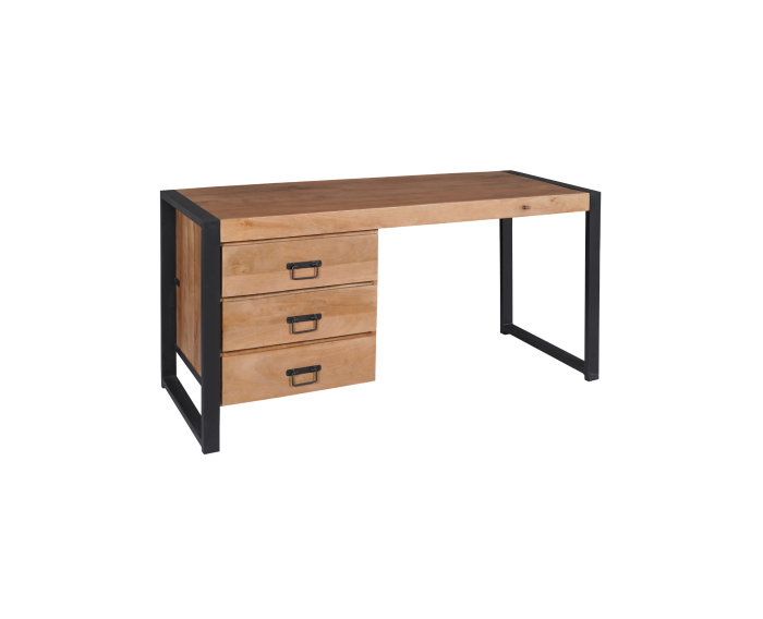 Bureau Britt 145 cm mango metaal - Naturel | Meubelplaats