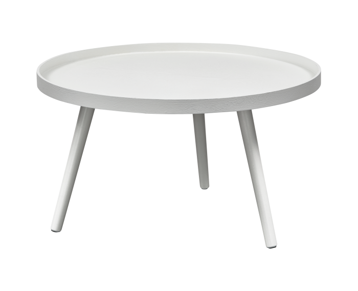 Mesa Bijzettafel L Hout Wit 34xØ60 - WOOOD