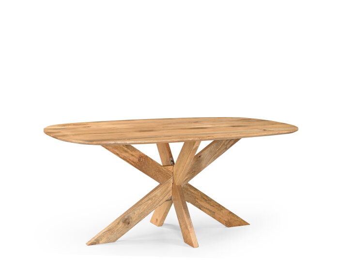 Eettafel Deens Ovaal Runa met Houten Onderstel 220