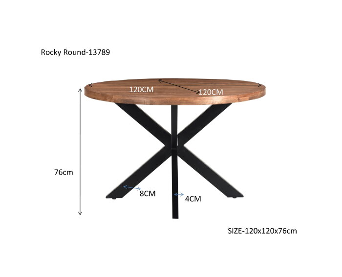 Rocky Round Spider 120cm | Livingfurn