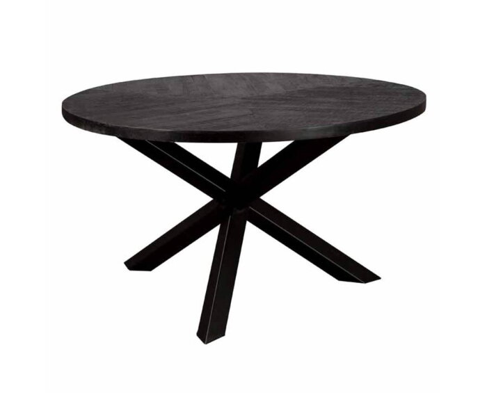 Eetkamertafel Viola rond 130 cm - zwart | Tower Living