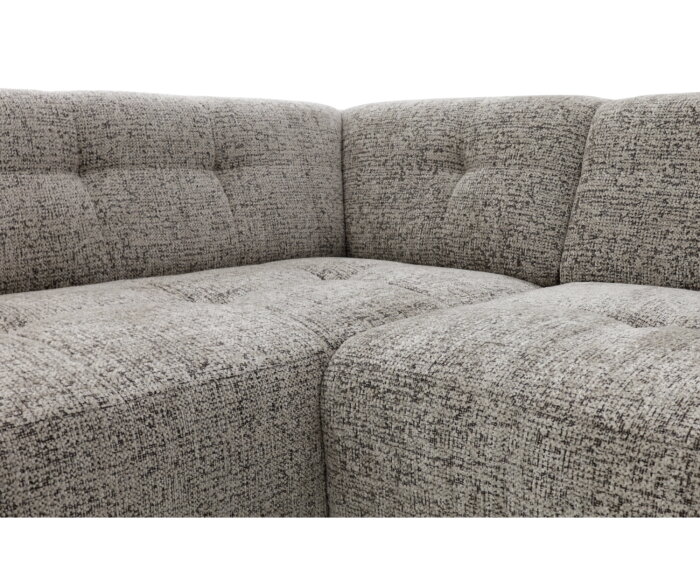 Hoekbank Viano Links stof Bella 55 Taupe Grijs gem&ecirc;leerd -  255x200x84 cm - modern