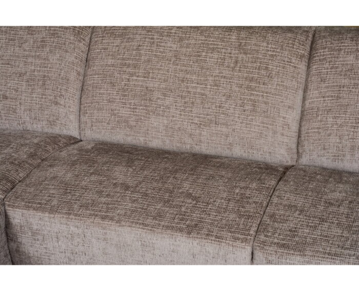 Hoekbank Milena Taupe - Astra 5 &ndash; Ottomane rechts &ndash; 274x210 cm