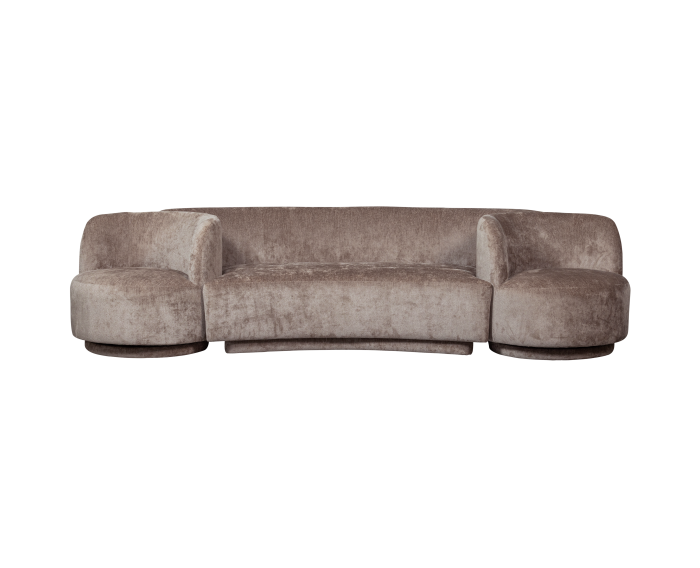 COMBI-POPULAR: BANKJE + FAUTEUILS TAUPE - BePureHome