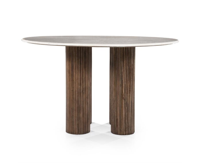 Eettafel Xavi Rond marmer 130 cm - wit | Eleonora