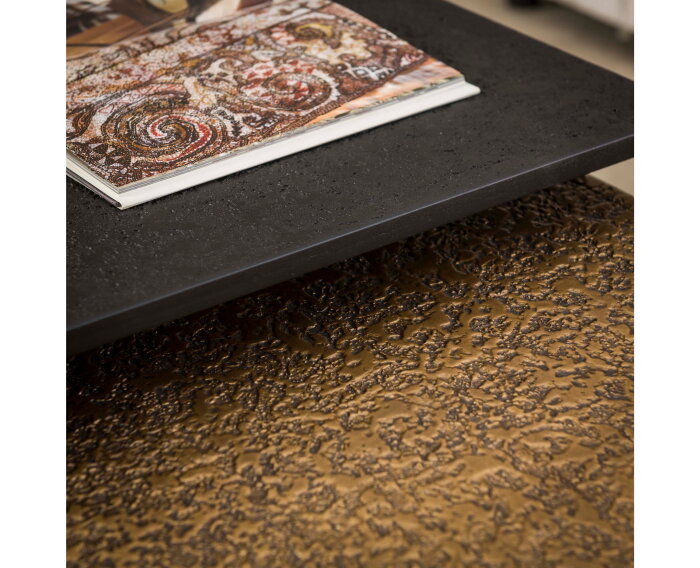 Salontafel Burlington set van 2 rechthoek Metallic - zwart/brass