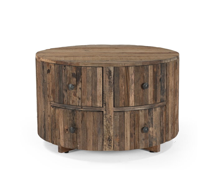 Salontafel Rond met 4 Laden Roots