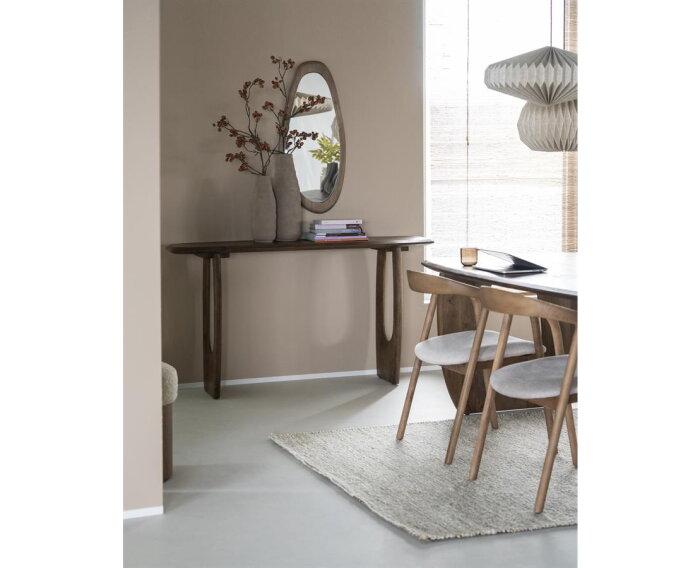 Sidetable Phoebe mangohout 150x40cm - japandi - bruin | Eleonora