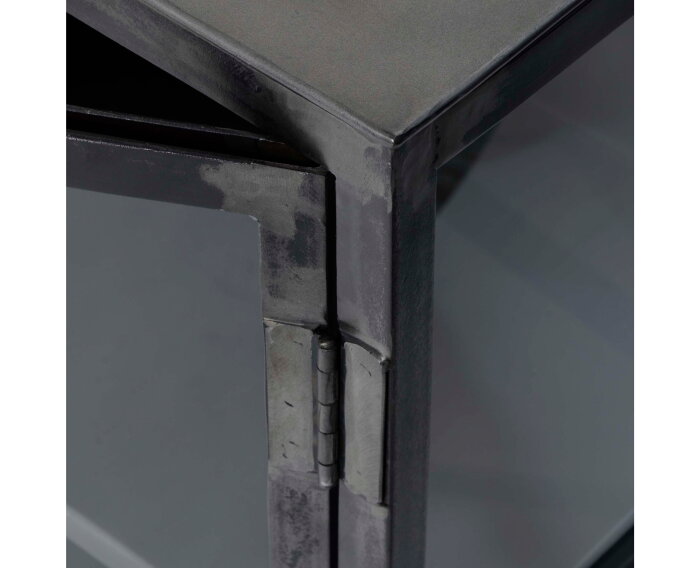 Dressoir Rift metal 4 deuren - Gun metal