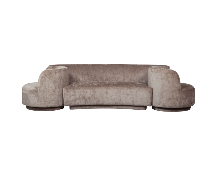 COMBI-POPULAR: BANKJE + FAUTEUILS TAUPE - BePureHome