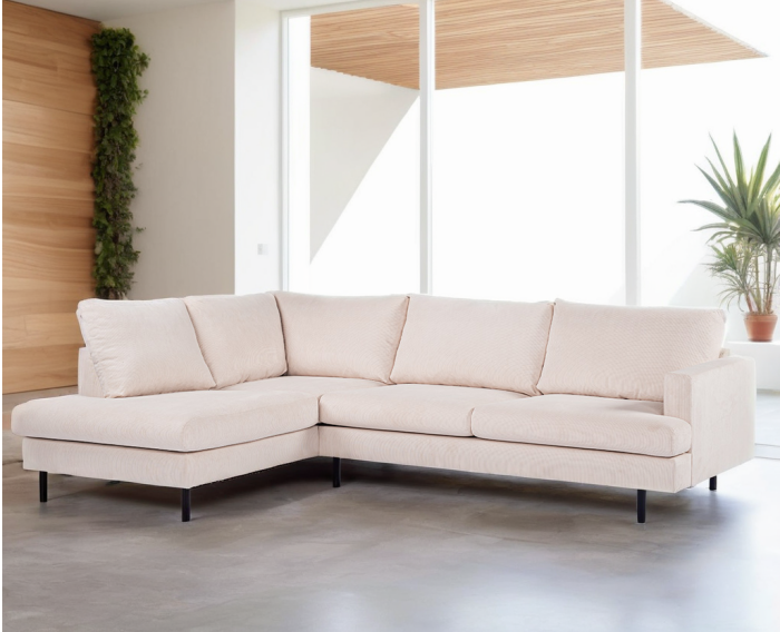 3 seater corner left, fabric Fjord 23, F460 beige