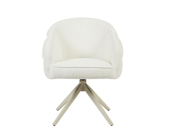 Eetkamerstoel Bella | Off White | Poot Sand | Met armleuning