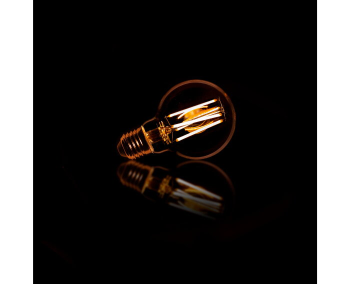 Lichtbron LED [G70] filament bol &Oslash;7 - Amberkleurig glas