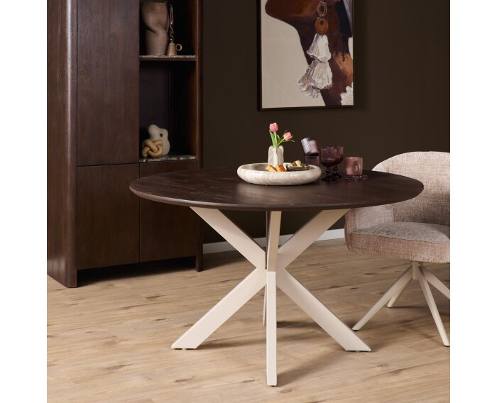 Eettafel Madison Brown | 110 cm | Poot Sand