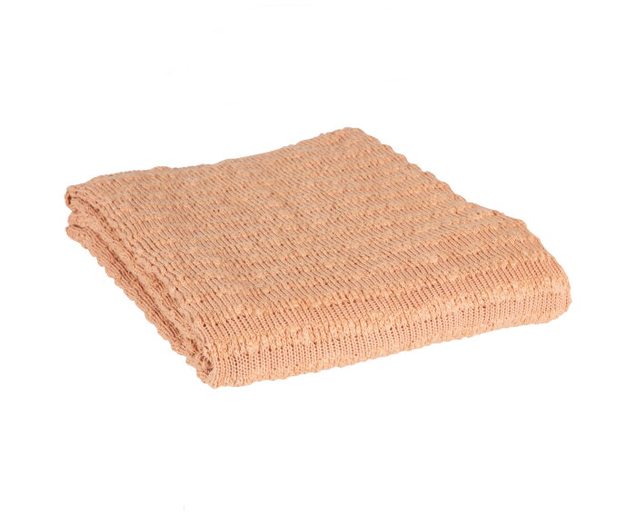 Waving Gebreid Plaid Blush 130x170 - BePureHome