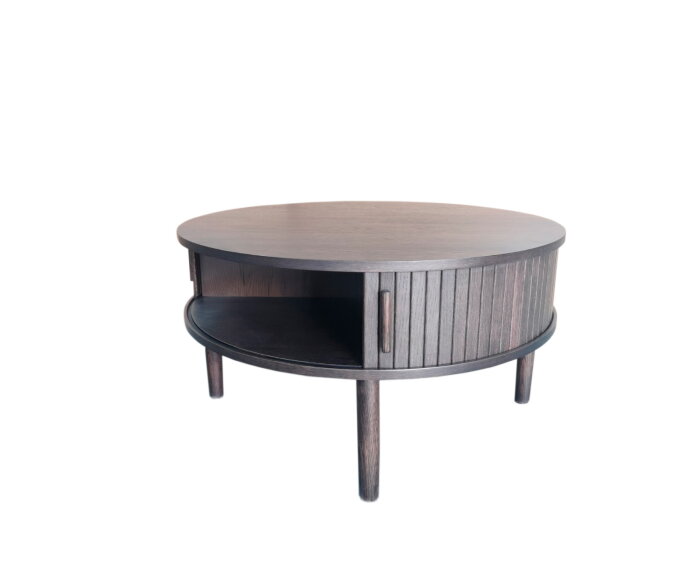 Salontafel META rond eikenhout Ø85 CM - Espresso