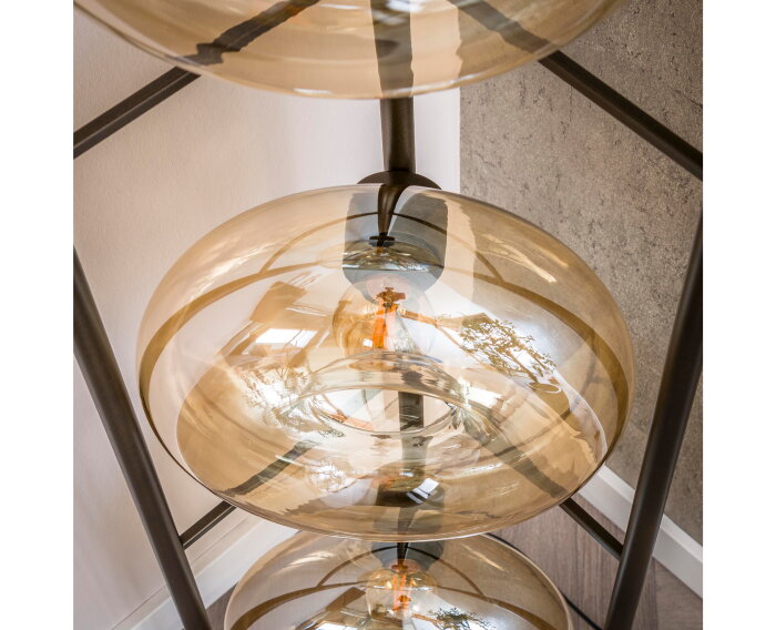 Vloerlamp Soll 4L - Amber glas
