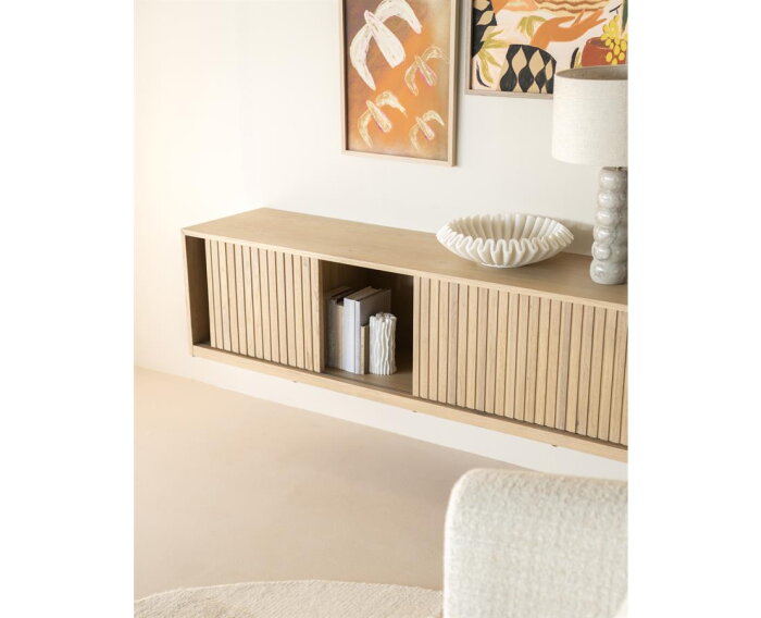 TV meubel Milo 180x42cm - naturel | Eleonora