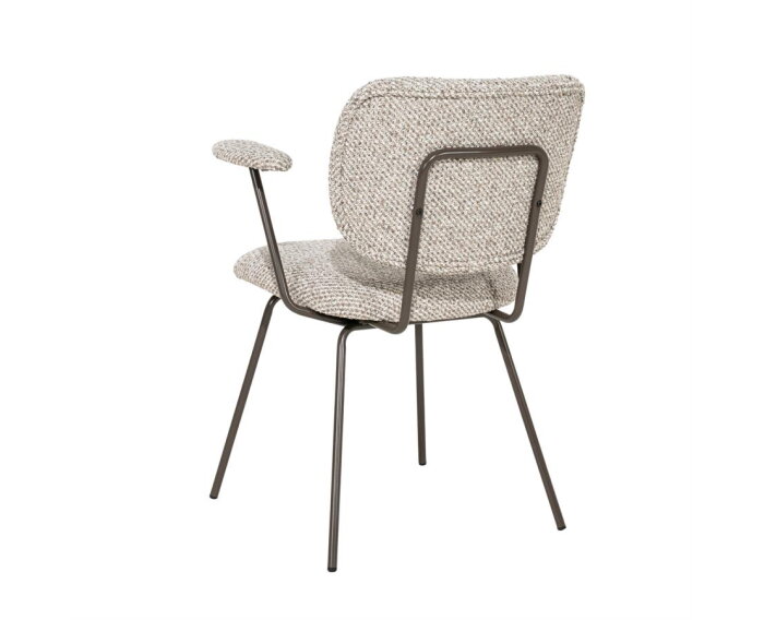 Stoel Tibbe met arml - taupe | Eleonora