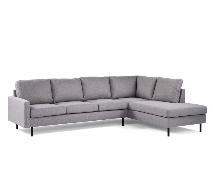 3 seater corner right, fabric Malmo 90, M311 grey